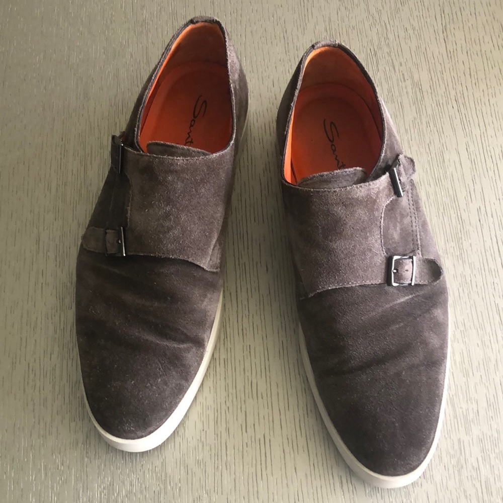 Santoni suede mens shoes Size 9.5